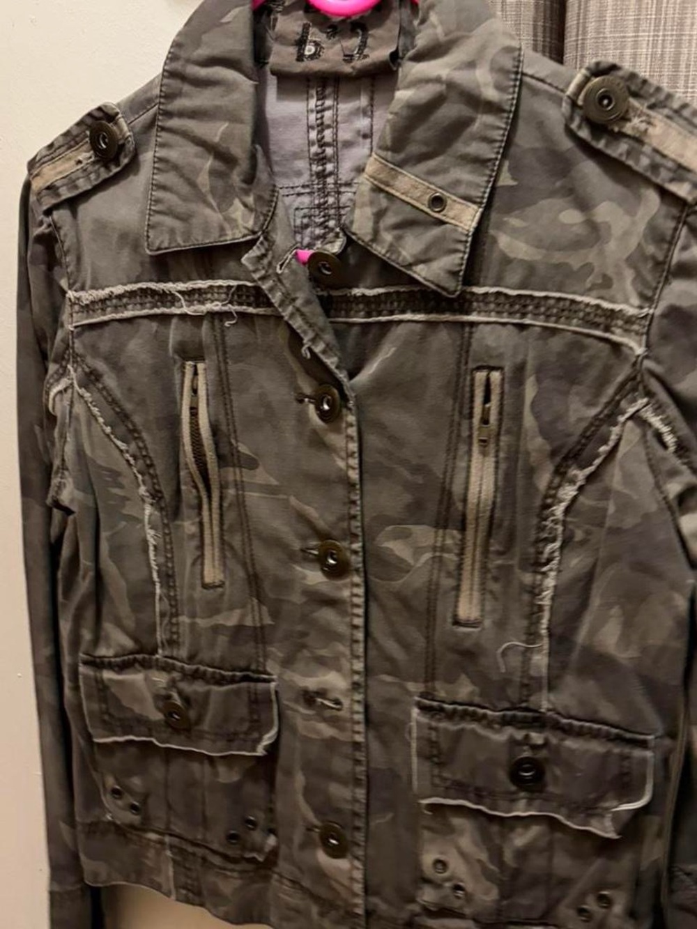 J Brand Women's Olive Camo Utility Jacket